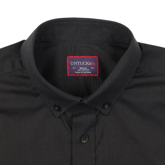 New UNTUCKit L/S Button Front Shirt Black Small - Picture 6 of 6